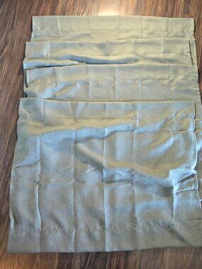 Traditional Style Set of Four Panels of Mossy Green Curtains NWOT